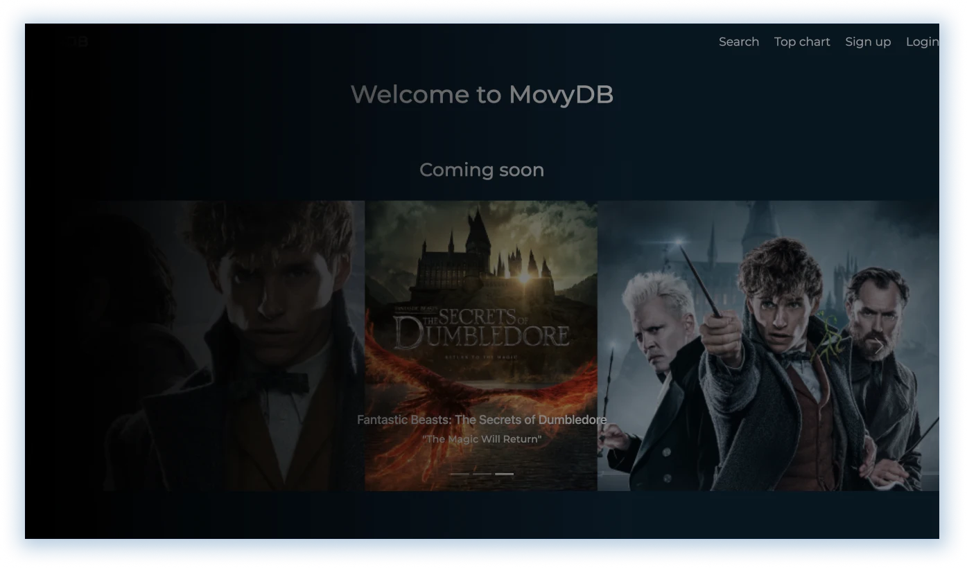 MovyDB homepage print
